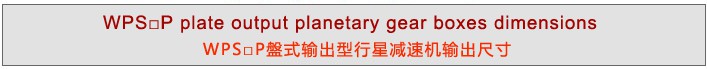 WPS系列直角型精密行星减速机速机