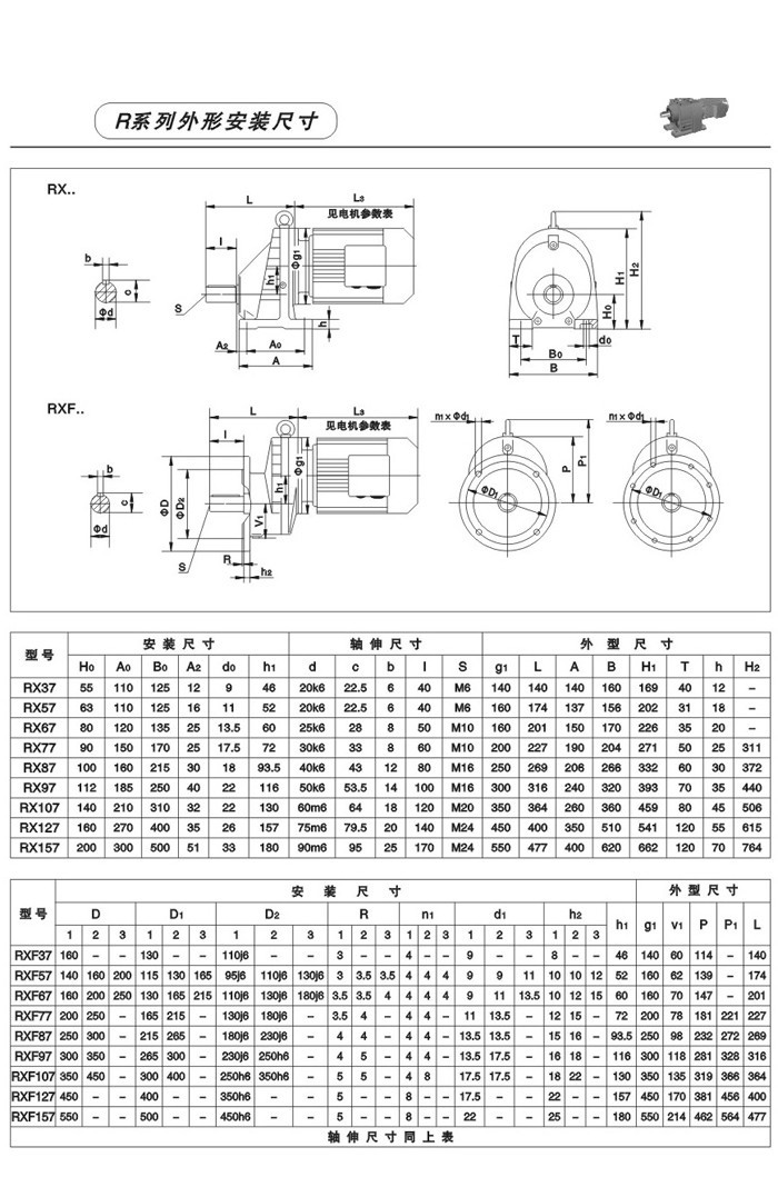 R系列斜齿轮减速电机 R系列斜齿轮减速电机