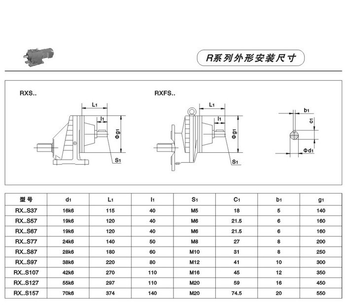 R系列斜齿轮减速电机 R系列斜齿轮减速电机